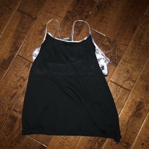 Workout tank with built in bra